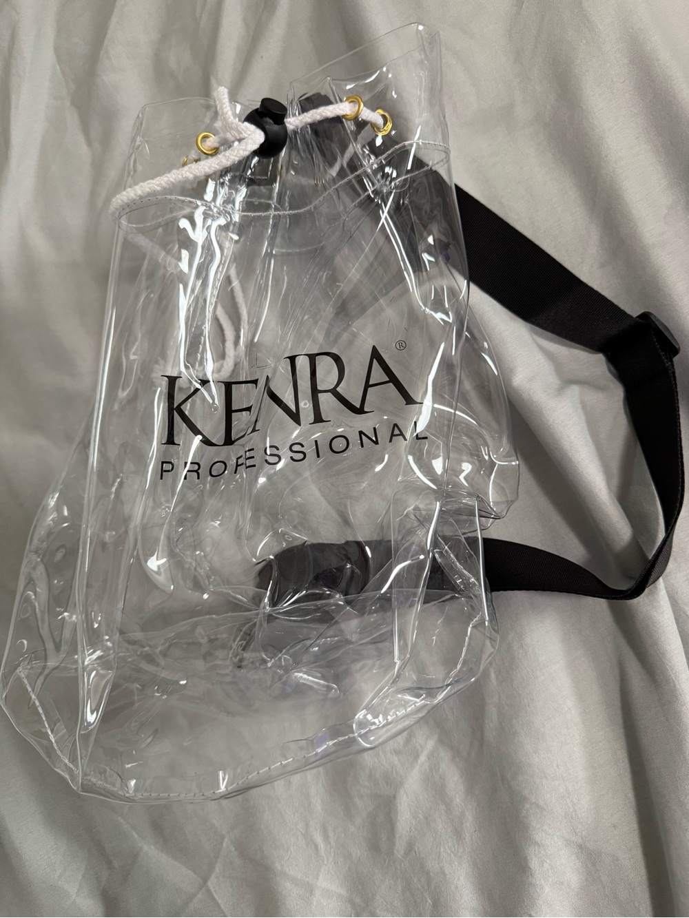 Clear PVC Drawstring Bag - Transparent